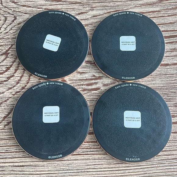 Kate spade with Lenox: set of 4 silver street on the rocks coasters - Picture 6 of 7